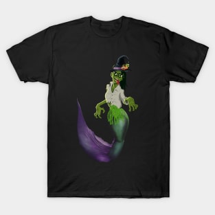 Funny Witch Zombie Mermaid T-Shirt